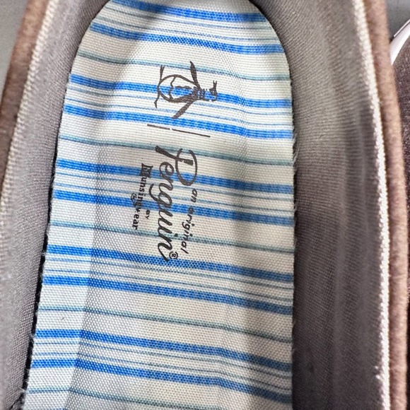NEW  Original Penguin Men Slip on sneakers size 10 Brown - Picture 3 of 5